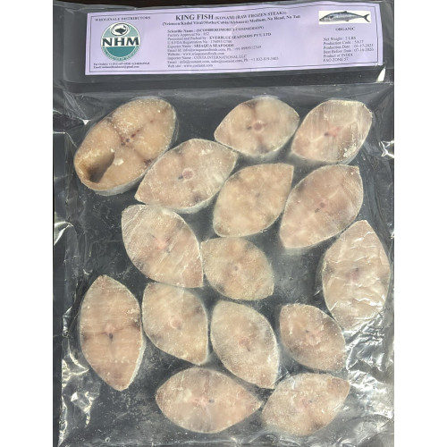 WILD CAUGHT KING FISH STEAKS ( Approx 12-15 pcs) -- 2 LBS
