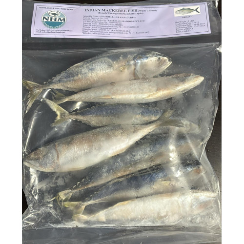 WILD CAUGHT INDIAN MACKEREL / BANGADA FISH WHOLE ( Approx 8-12 pcs) -- 2 LBS