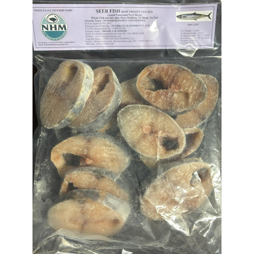 WILD CAUGHT  FISH  SEER / VANJARAM STEAKS ( Approx 10-12 pcs) -- 2 LBS